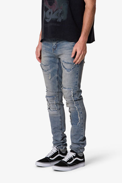 Skinny Repair Patch Denim - Blue