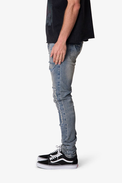 Skinny Repair Patch Denim - Blue