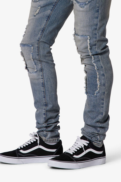 Skinny Repair Patch Denim - Blue