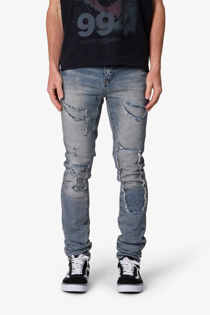 Skinny Repair Patch Denim - Blue