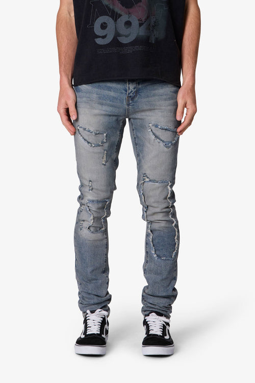 Skinny Repair Patch Denim - Blue