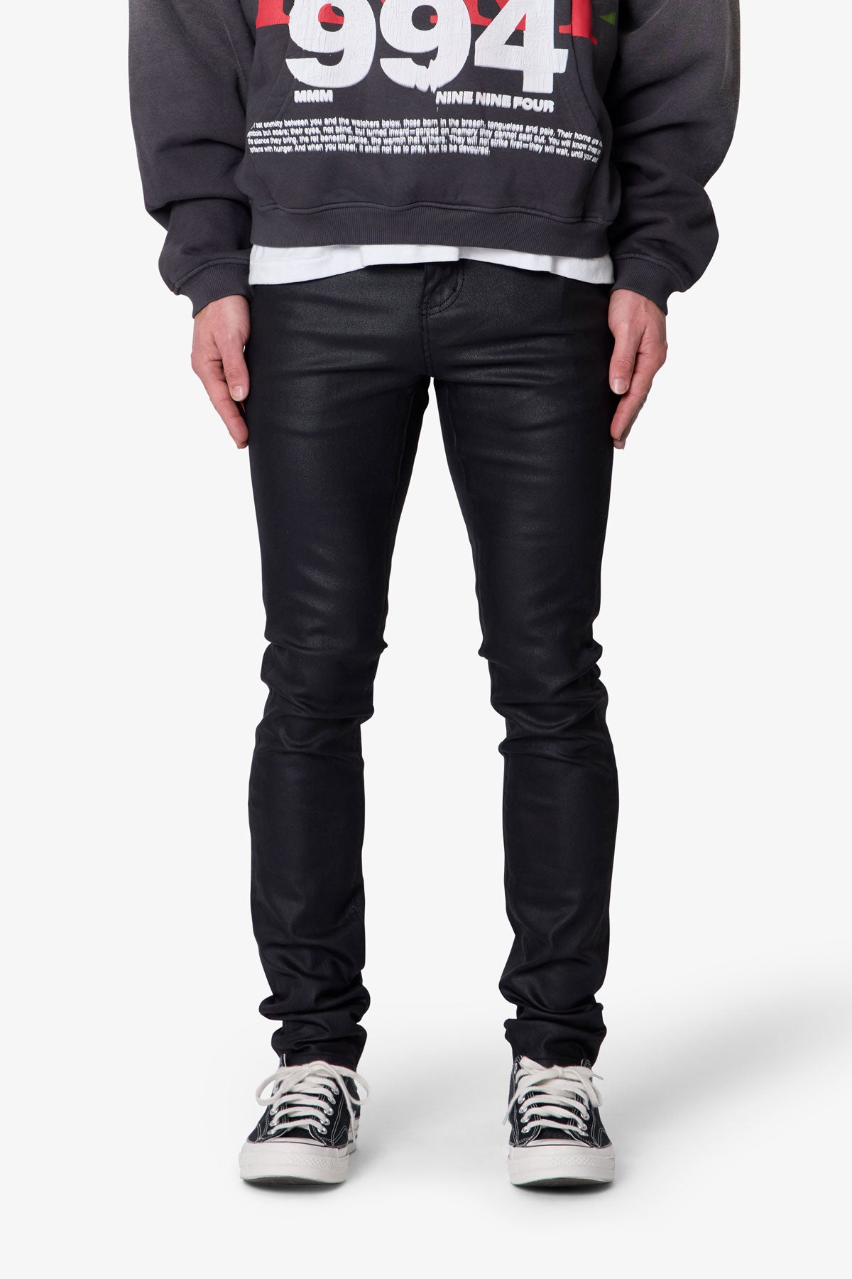 Skinny Waxed Denim - Black