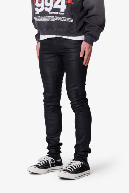 Skinny Waxed Denim - Black