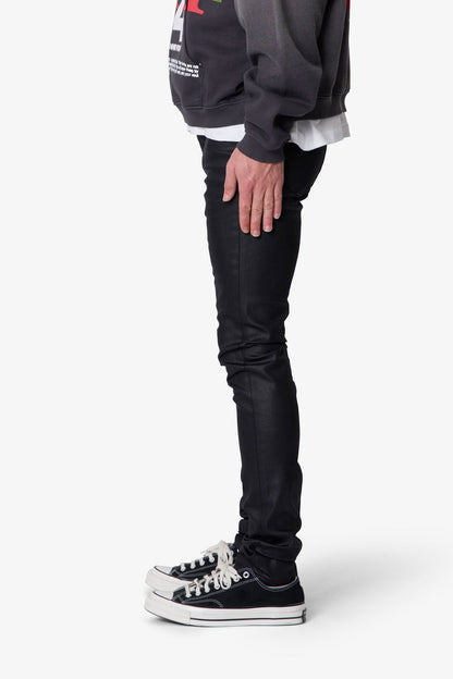 Skinny Waxed Denim - Black