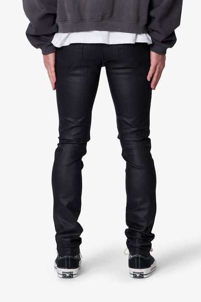 Skinny Waxed Denim - Black