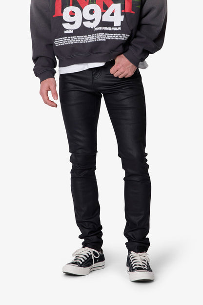 Skinny Waxed Denim - Black