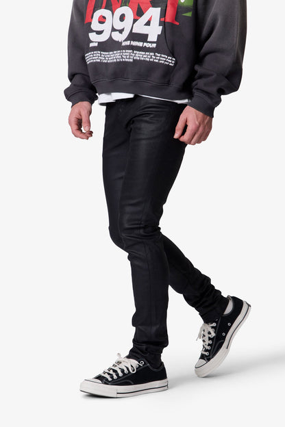 Skinny Waxed Denim - Black