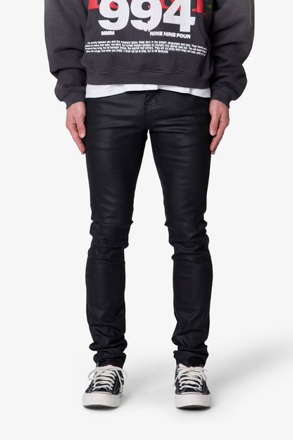 Skinny Waxed Denim - Black