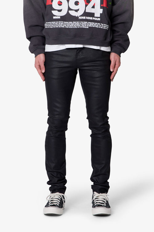 Skinny Waxed Denim - Black