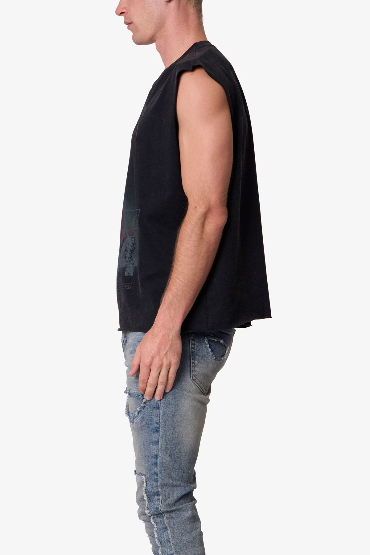 Snake Venom Cut Off Tee - Black