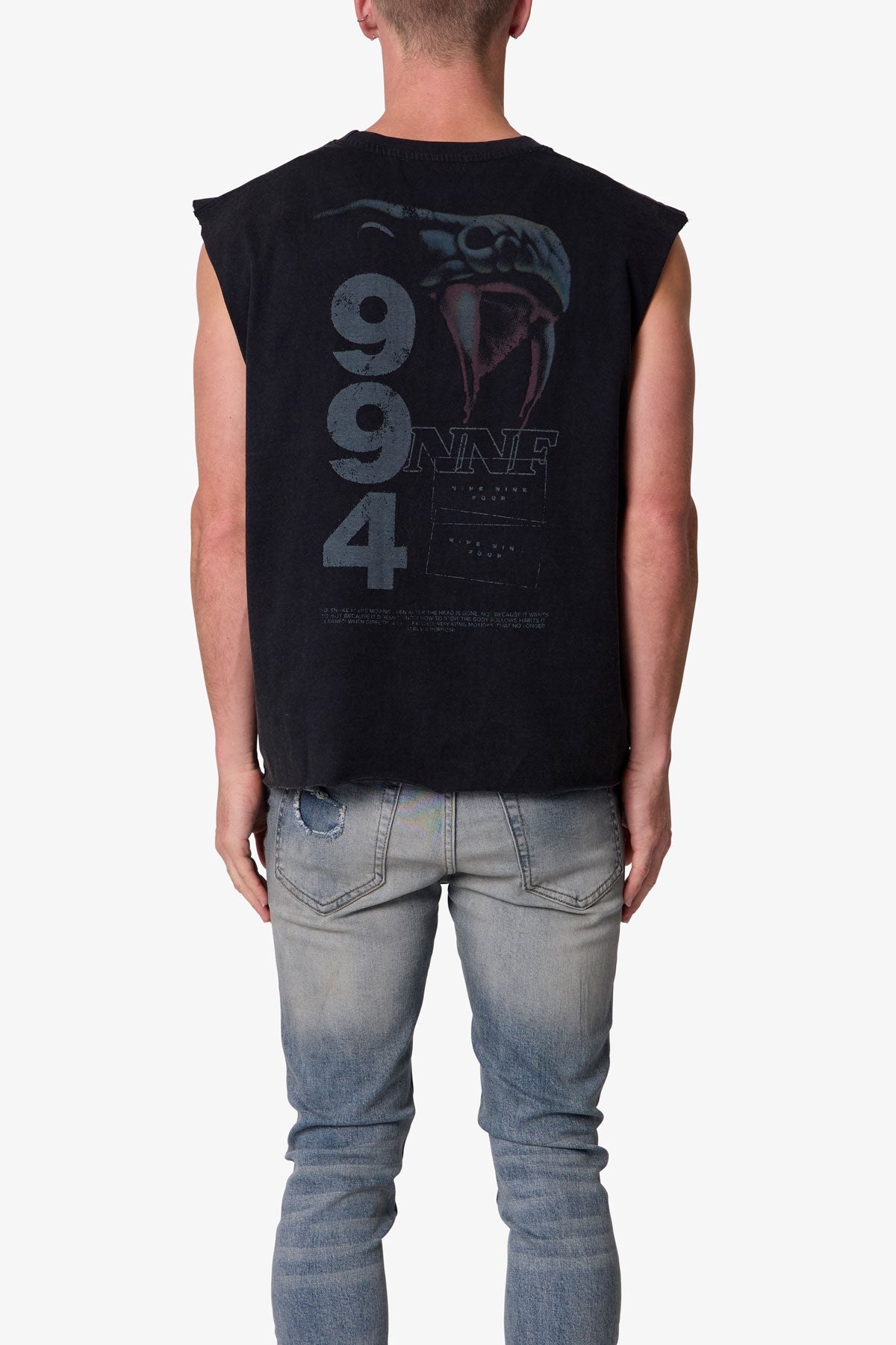 Snake Venom Cut Off Tee - Black