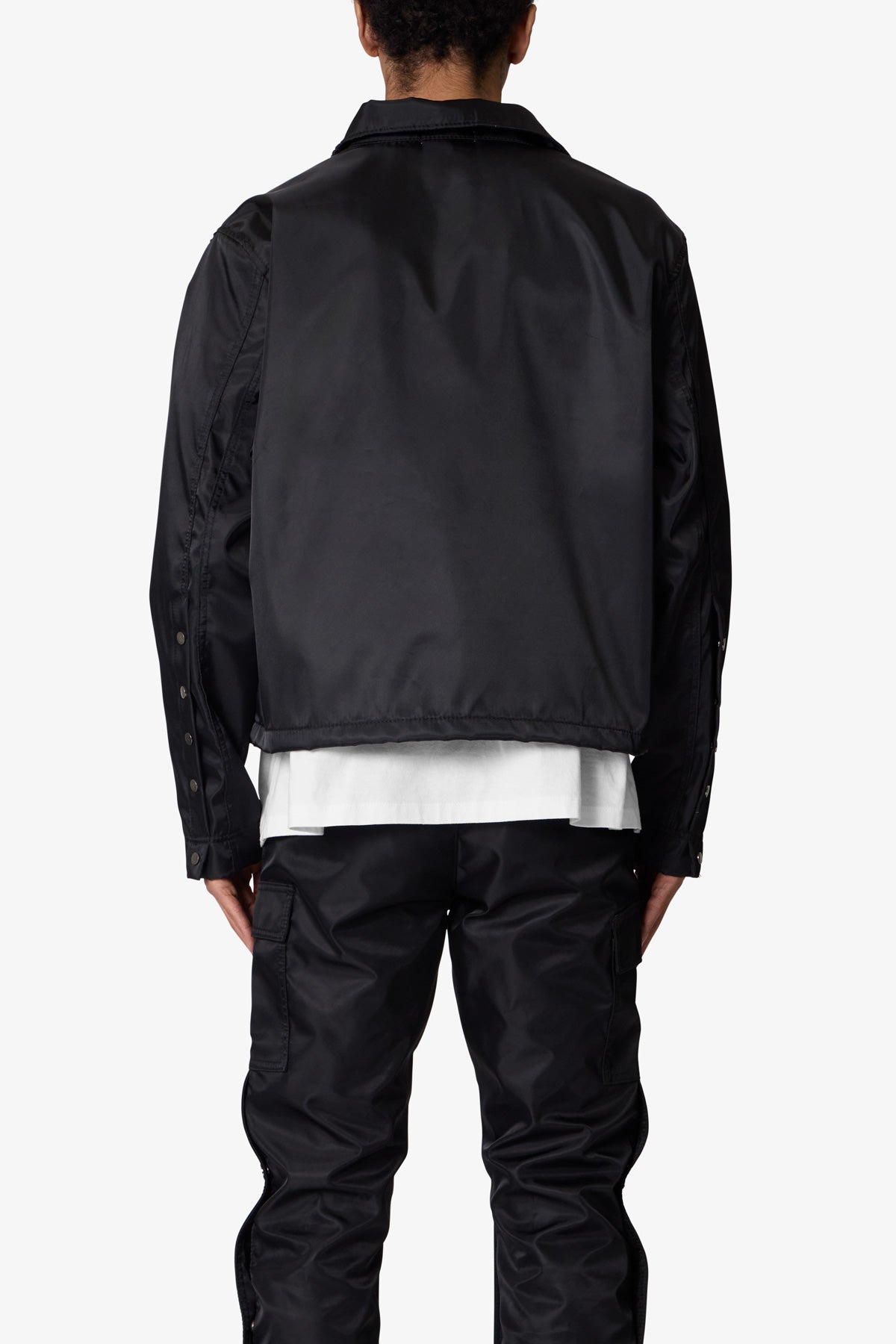 Snap Cargo Work Jacket - Black