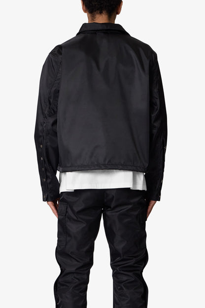 Snap Cargo Work Jacket - Black