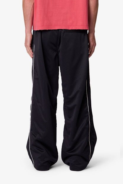Sport Mesh Track Pants - Black