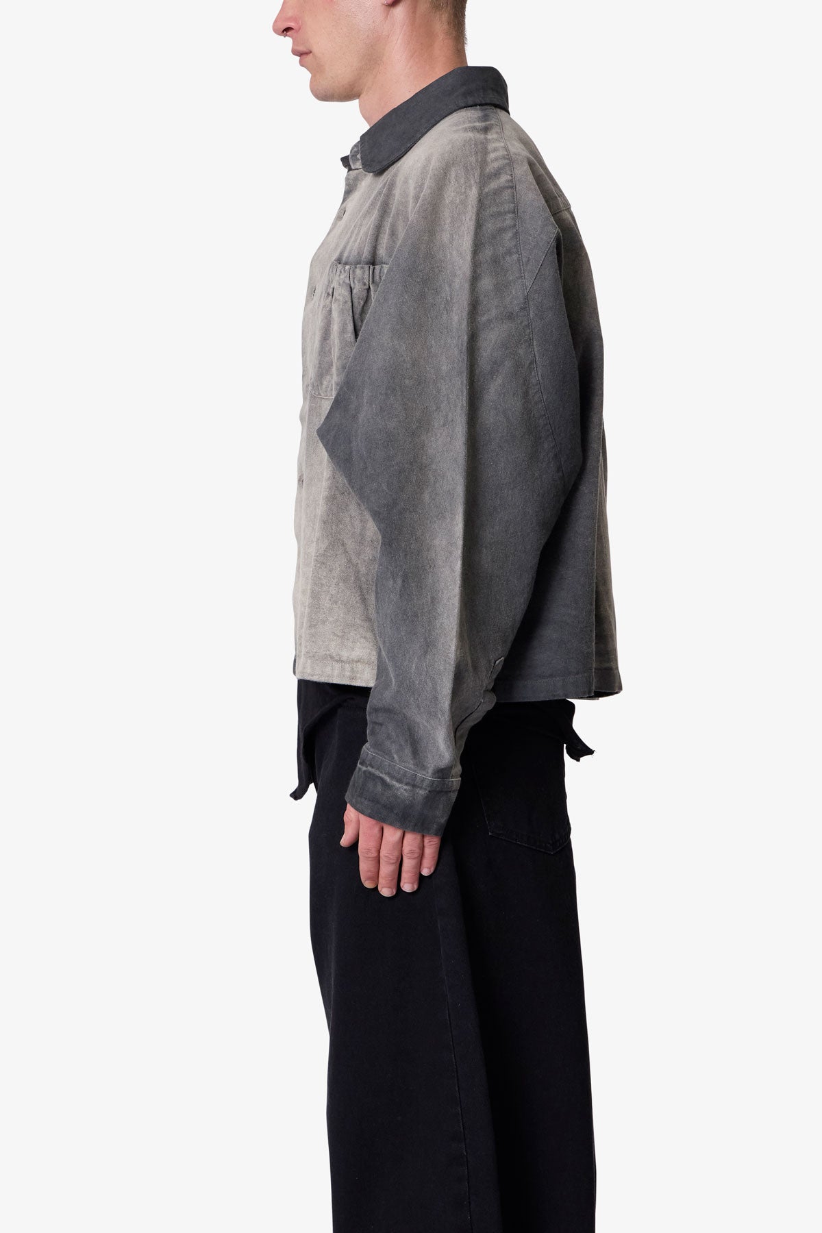 Spray Denim L/S Shirt - Washed Black