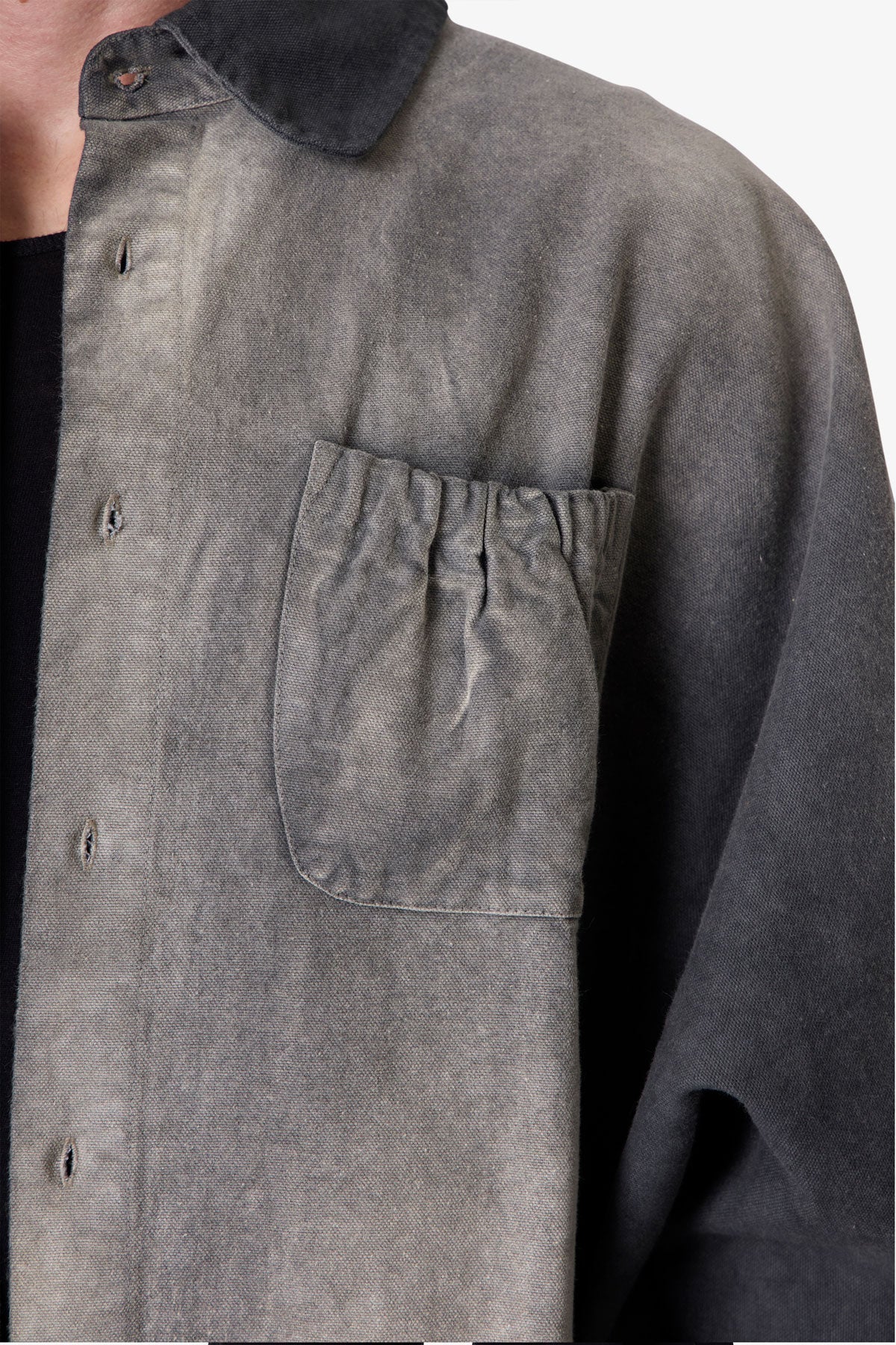 Spray Denim L/S Shirt - Washed Black