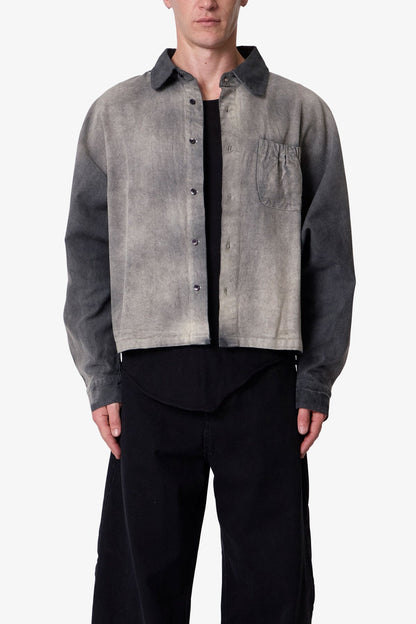 Spray Denim L/S Shirt - Washed Black