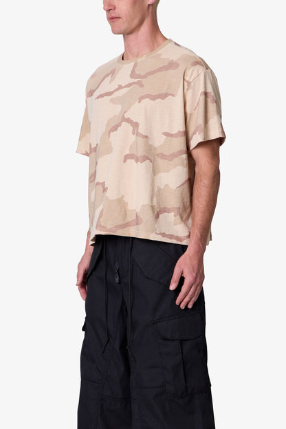 Sprayed Slub Tee - Desert Camo