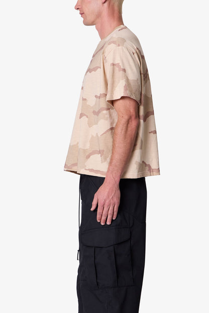 Sprayed Slub Tee - Desert Camo