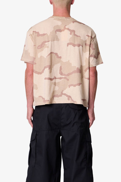 Sprayed Slub Tee - Desert Camo