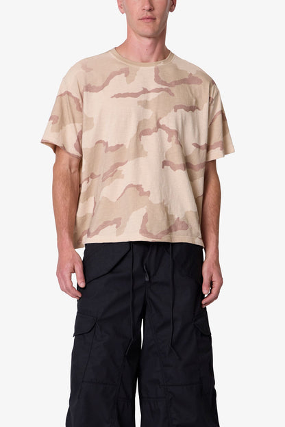 Sprayed Slub Tee - Desert Camo