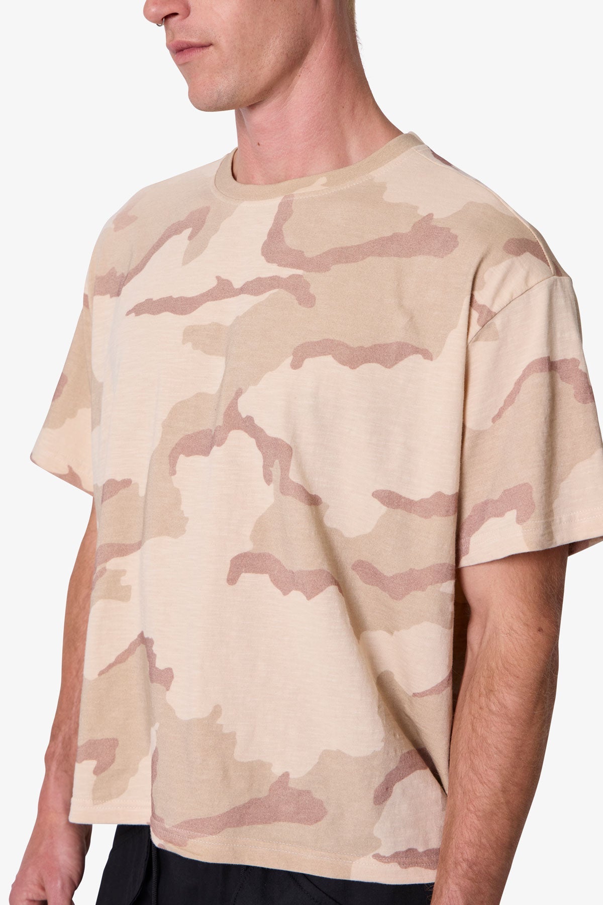 Sprayed Slub Tee - Desert Camo
