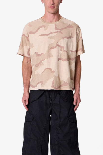 Sprayed Slub Tee - Desert Camo