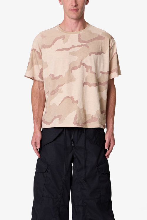 Sprayed Slub Tee - Desert Camo