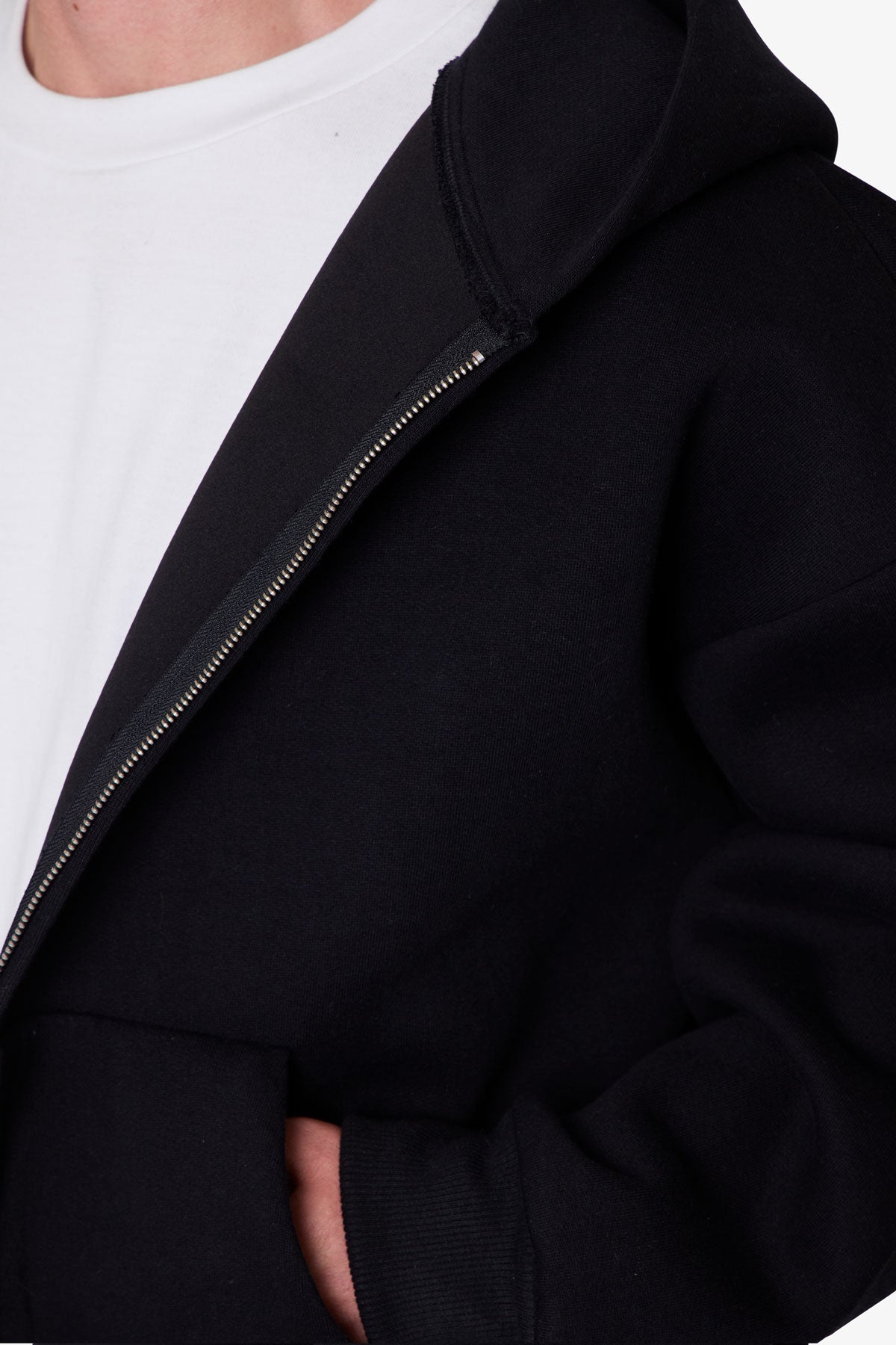 Stiff Lounge Zip Up Hoodie - Black