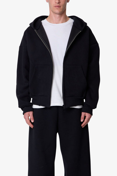 Stiff Lounge Zip Up Hoodie - Black