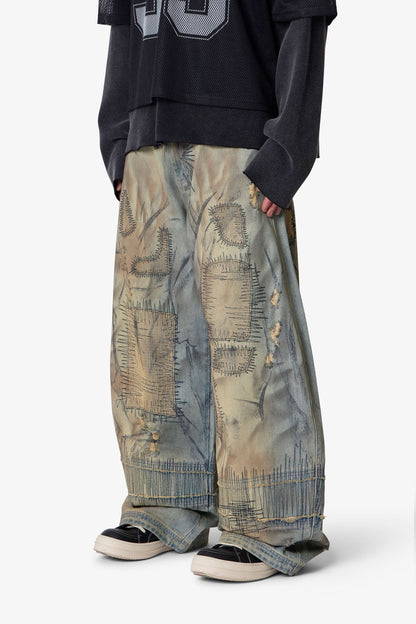 Stitched Barrel Denim - Vintage Blue