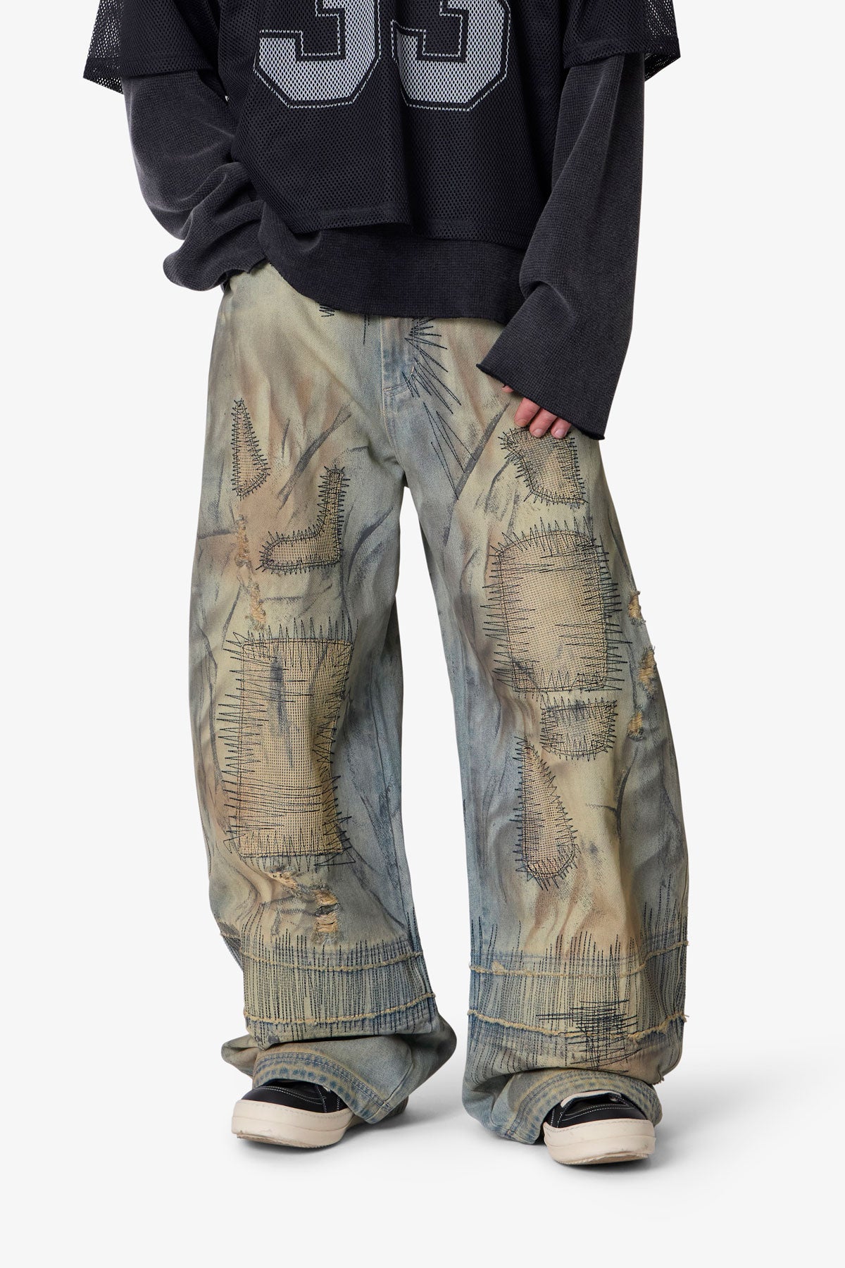 Stitched Barrel Denim - Vintage Blue