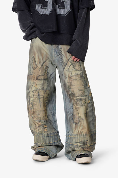 Stitched Barrel Denim - Vintage Blue