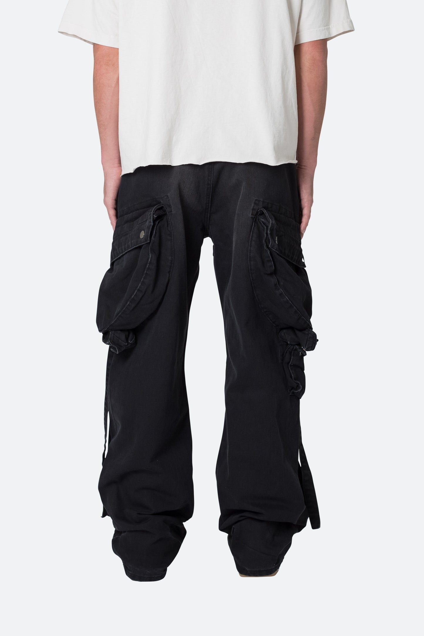 Strapped Multi Cargo Pants - Black