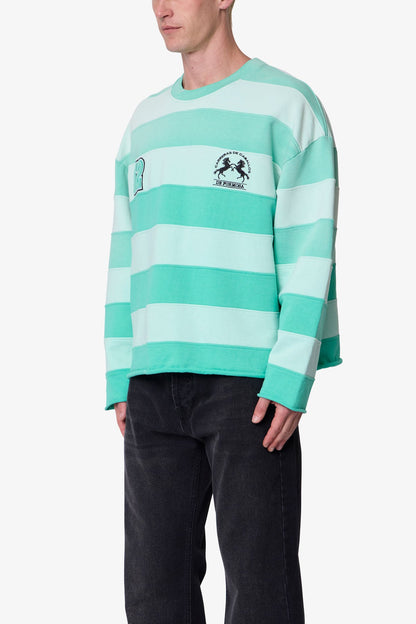 Striped Crewneck Sweater - Green