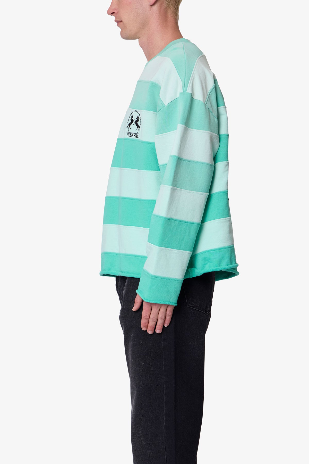 Striped Crewneck Sweater - Green