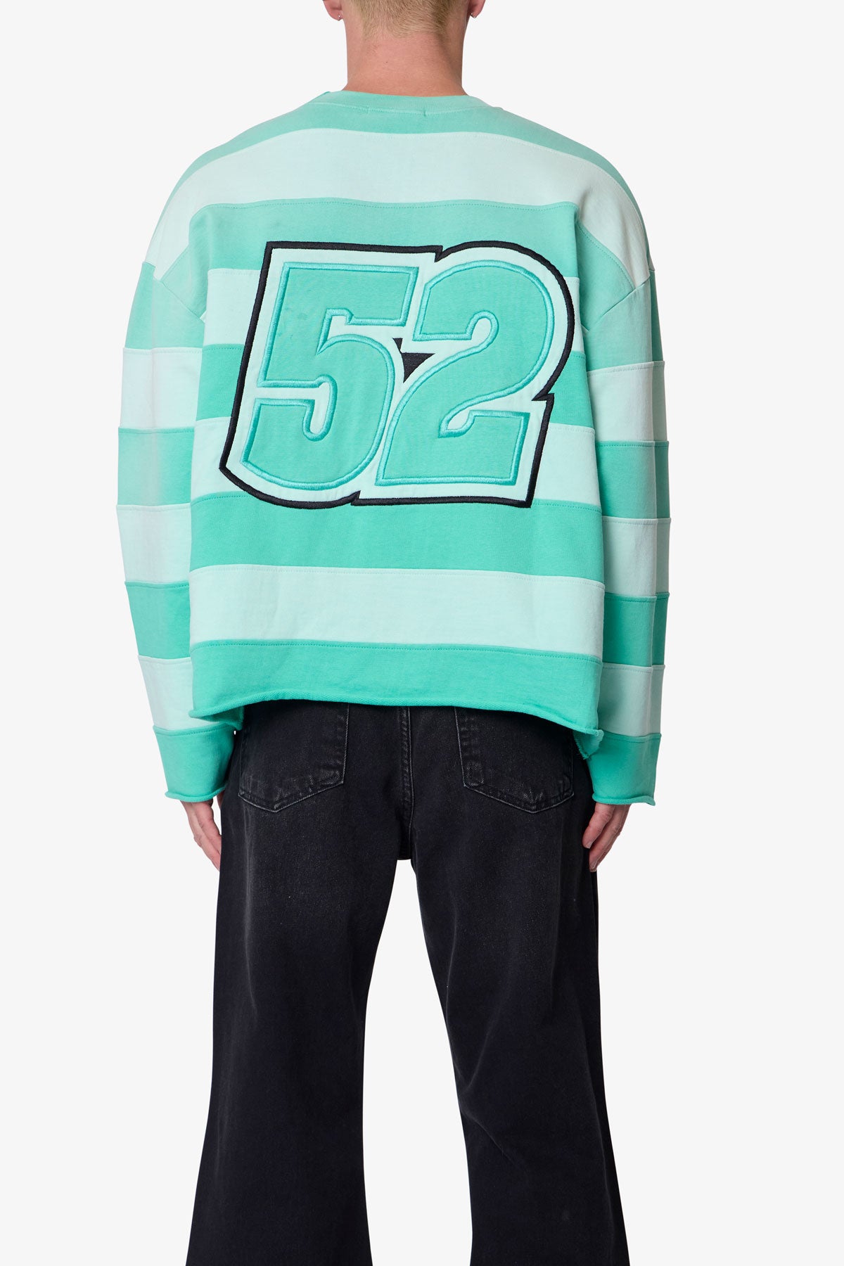 Striped Crewneck Sweater - Green