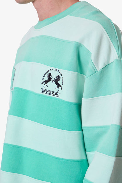 Striped Crewneck Sweater - Green