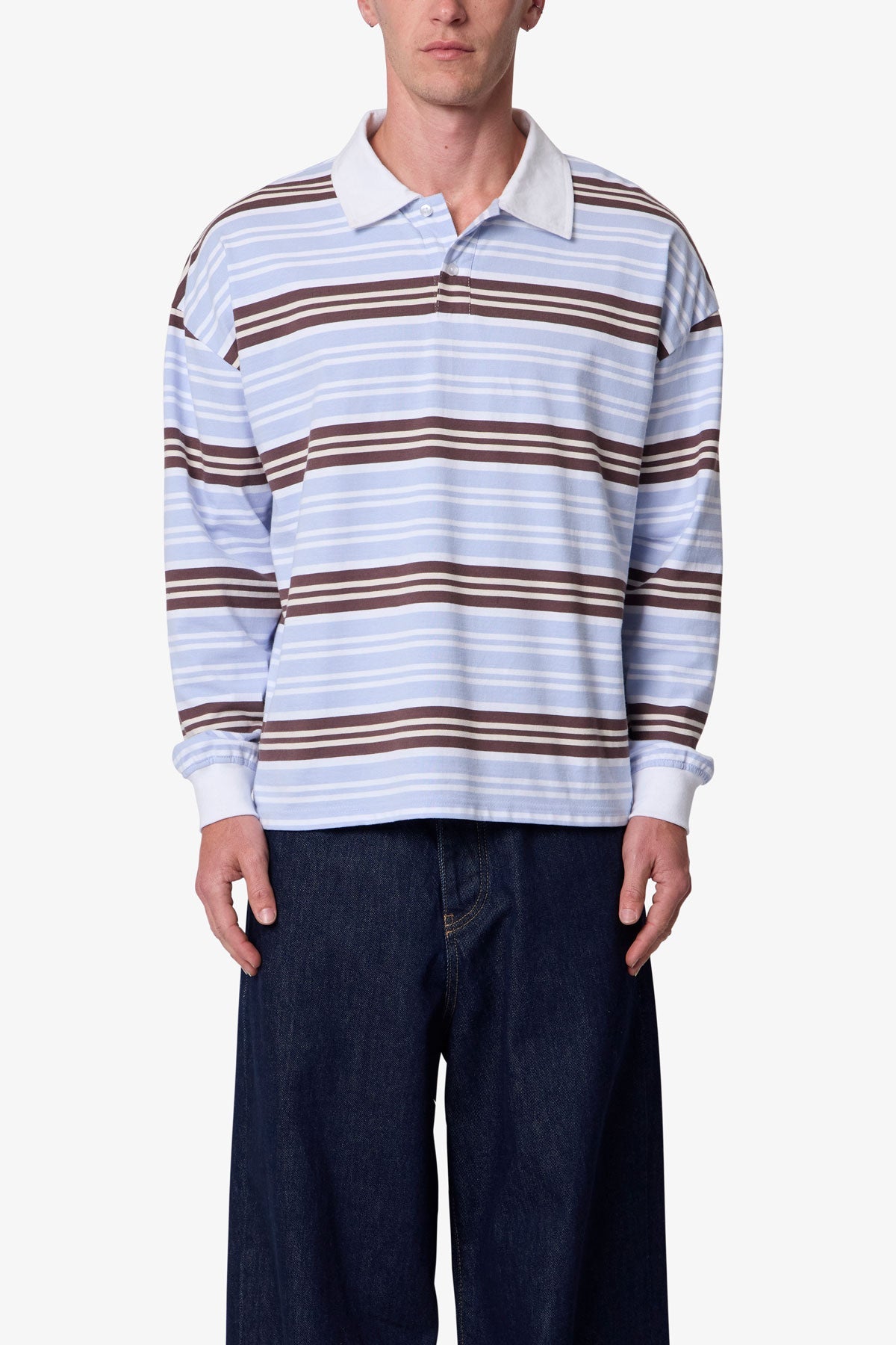 Striped L/s Polo Shirt - Multi