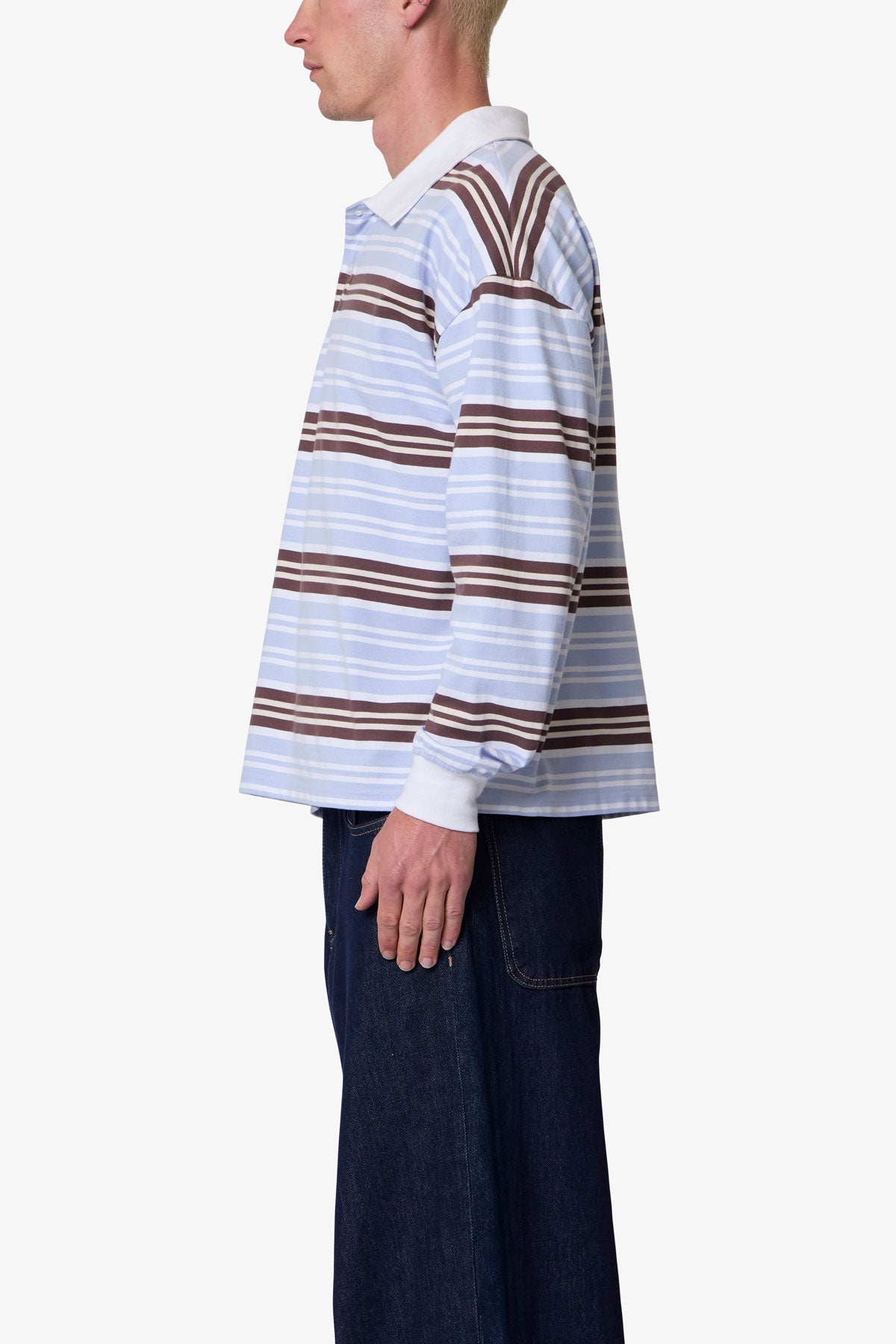 Striped L/s Polo Shirt - Multi
