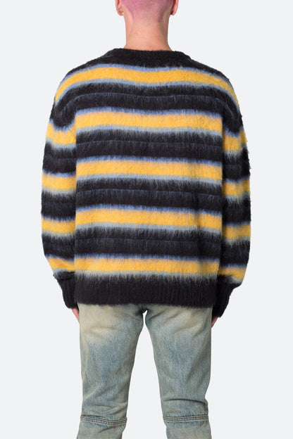 Striped Mohair Sweater - Black