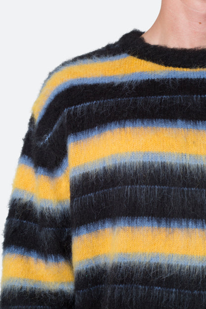 Striped Mohair Sweater - Black