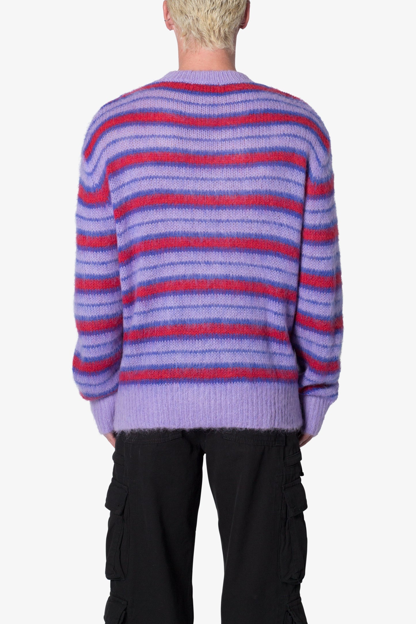 Striped Mohair Sweater - Purple