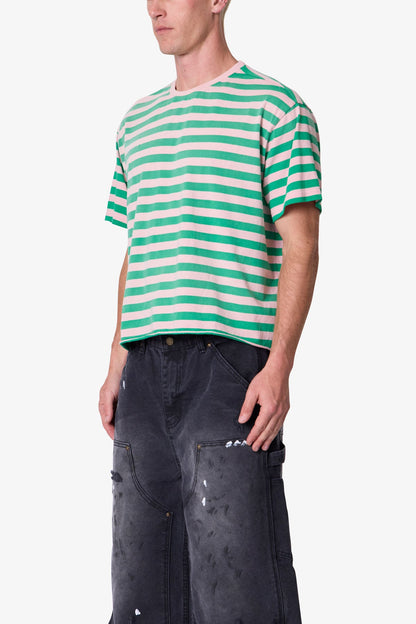 Striped S/S Tee - Pink/Green