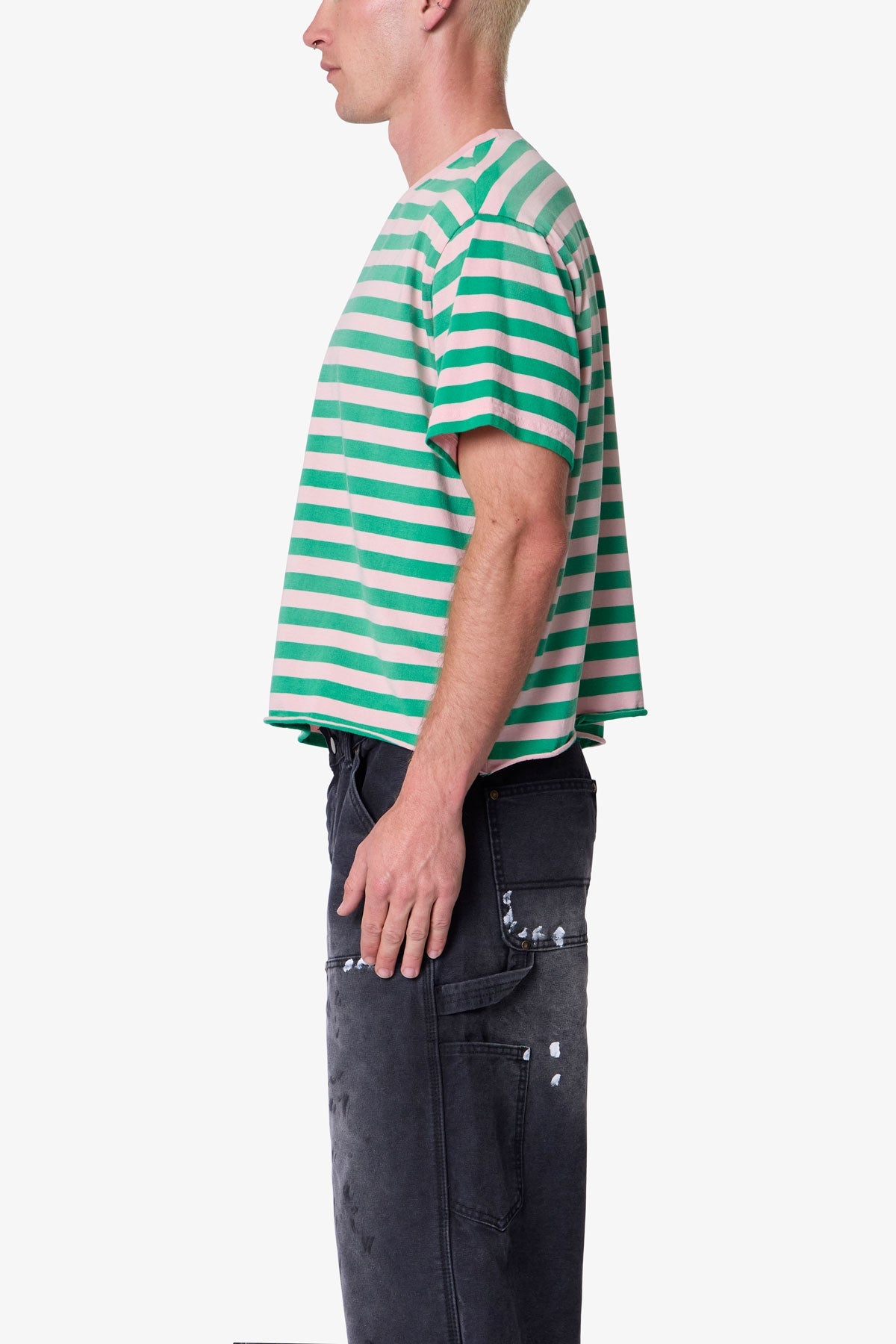 Striped S/S Tee - Pink/Green