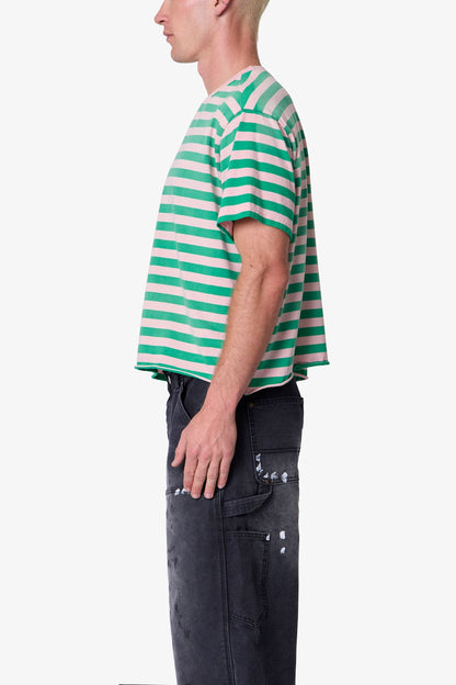 Striped S/S Tee - Pink/Green