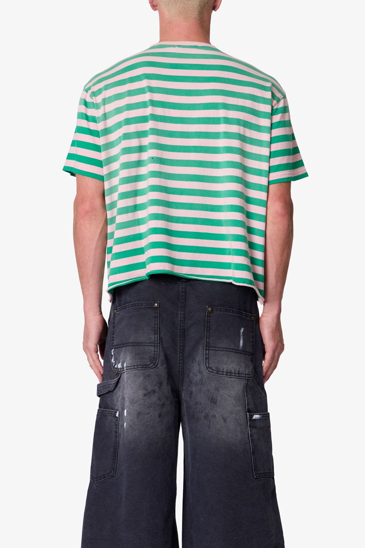 Striped S/S Tee - Pink/Green