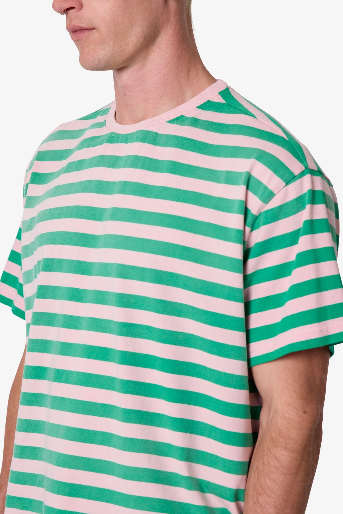 Striped S/S Tee - Pink/Green