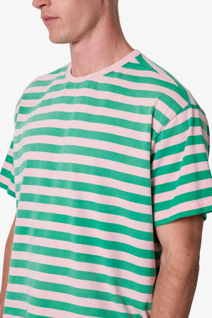 Striped S/S Tee - Pink/Green