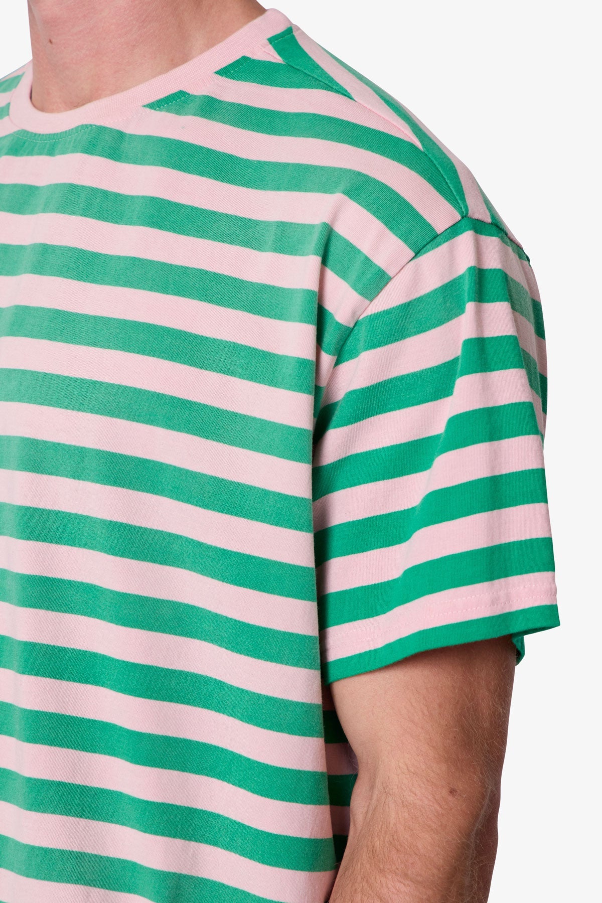 Striped S/S Tee - Pink/Green